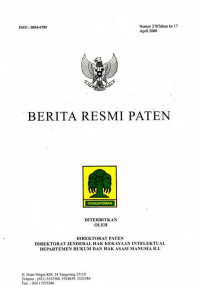 Berita Resmi Paten Nomor 270 Tahun ke 17 April 2008