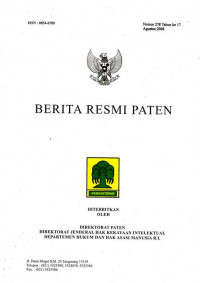 Berita Resmi Paten Nomor 278 Tahun ke 17 Agustus 2008