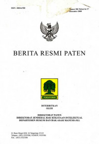 Berita Resmi Paten Nomor 286 Tahun ke 17 Desember 2008