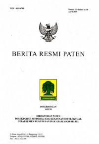 Berita Resmi Paten Nomor 293 Tahun ke 18 April 2009