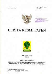 Berita Resmi Paten Nomor 298 Tahun ke 18 Juni 2009