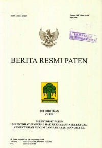 Berita Resmi Paten Nomor 300 Tahun ke 18 Juli 2009