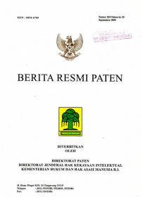 Berita Resmi Paten Nomor 304 Tahun ke 18 September 2009