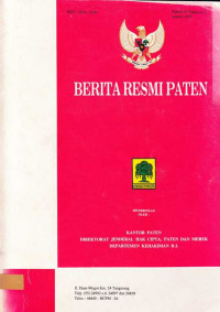 Berita Resmi Paten Nomor 67 Tahun ke 5 Januari 1997