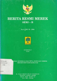 Berita Resmi Merek Seri - B No. 6/ III/ B - 1994