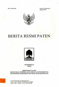 Berita Resmi Paten Nomor 97 Tahun ke 8 Januari 1999