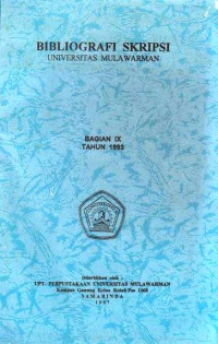 Bibliografi Skripsi Universitas Mulawarman Bagian IX TAhun 1993