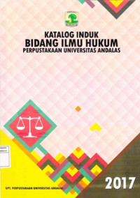 Katalog Induk Bidang Ilmu Hukum Perpustakaan Universitas Andalas