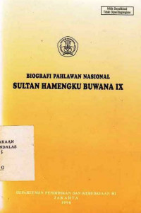 Bibliografi Pahlawan Nasional Sultan Hamengku Buwana IX