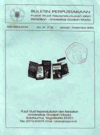 Buletin Perpustakaan Pusat Studi Kependudukan dan Kebijakan-Universitas Gadjah Mada Vol. 31