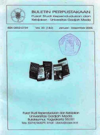 Buletin Perpustakaan Pusat Studi Kependudukan dan Kebijakan-Universitas Gadjah Mada Vol.30 (1&2)