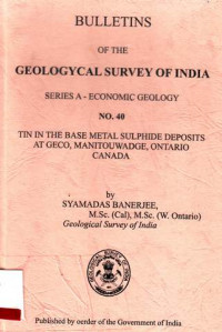 Buletins Of The Geological Survey Of India