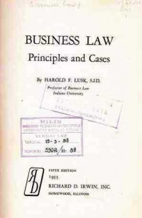 Business Law  Principles and Cases