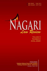 Nagari Law Review Universitas Andalas : Vol 3 No 2 (2020)