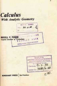 Calculus With Analytic Geometry