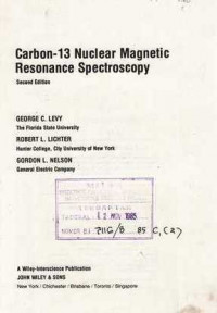 Carbon - 13 Nuclear Magnetic Resonance Spectroscopy