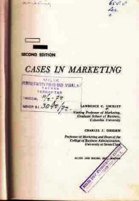 Cases in Marketing : Orientation, Analysis, and Problems