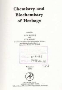 Chemistry And Biochemistry Of Herbage Volume 3