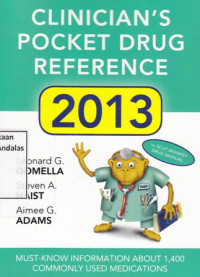 Clinicians pocket drug reference two thousand thirteen