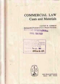 Commercial law  Cases and Materials