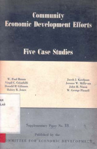 Community Economic Development Efforts  Five Case Studies