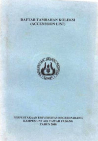 Daftar Tambahan Koleksi (Accenssion List) Tahun 2000