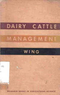 Dairy Cattle Management : Principles and Applications