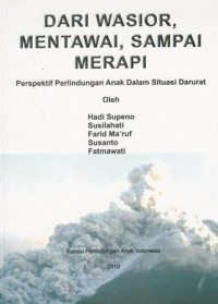 Dari Wasior Mentawai Sampai Merapi : Perspektif perlindungan anak dalam situasi darurat