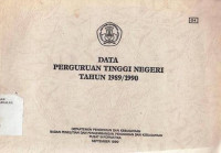 Data Perguruan Tinggi Negeri Tahun 1989/1990