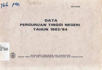 Data Perguruan Tinggi Negeri Tahun 1983/84