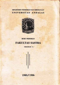 Buku Pedoman Fakultas sastra Program S1