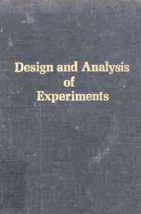 Design and Analysis of Experiments