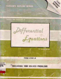 Schaum's Outline of Theory and Problems of Differential Equations in Si Metric Units