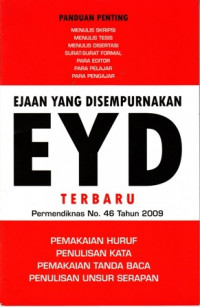 Ejaan Yang Disempurnakan EYD Terbaru Permendiknas No. 46 Tahun 2009