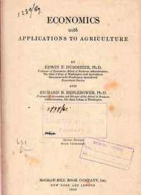 Economics With Applications To Agricculture