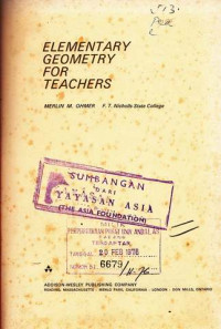 Elementary Geometry For Teachers