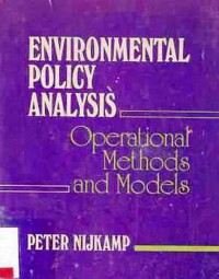 ENVIRONMENTAL Policy Analysis  Operational Methods And Models