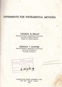 Experiments For Instrumental Methods