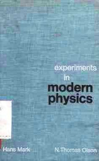 Experiments In Modern Physics