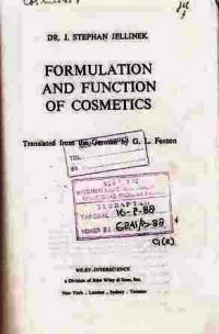 Formulation And Function Of Cosmetics