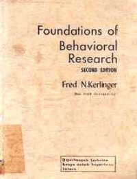 Foundations of Behavioral Research