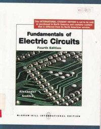 Fundamentals Of Electric circuits