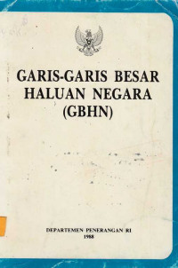 Garis- Garis Besar Haluan Negara (GBHN)