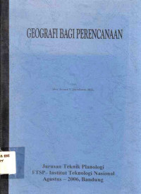 Geografi Bagi Perencanaan