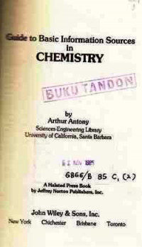 Guide to Basic Information Sources in Chemistry