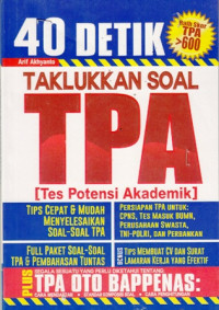 Empat Puluh Detik Taklukan TPA (tes Potensi Akademik)