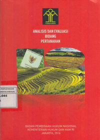 Analisis dan Evaluasi Bidang Pertanahan