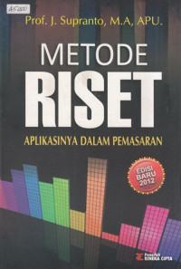 Metode Riset : Aplikasinya Dalam Pemasaran