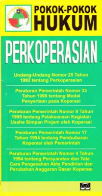 Pokok-pokok Hukum Perkoperasian