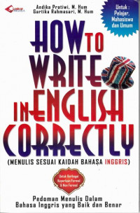 How To Write In English Correctly